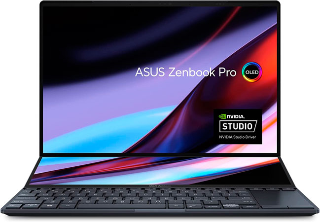 Zenbook Pro 14 Duo OLED. Los mejores portátiles para edición de video.