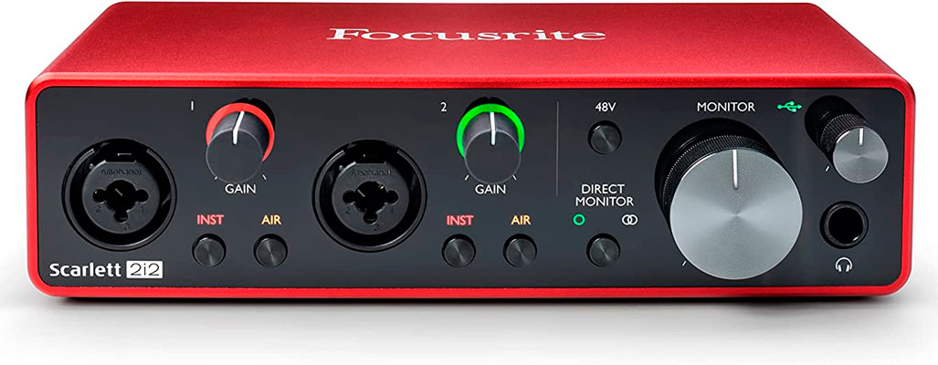 Focusrite Scarlett 2i2 Las mejores interfaces de audio