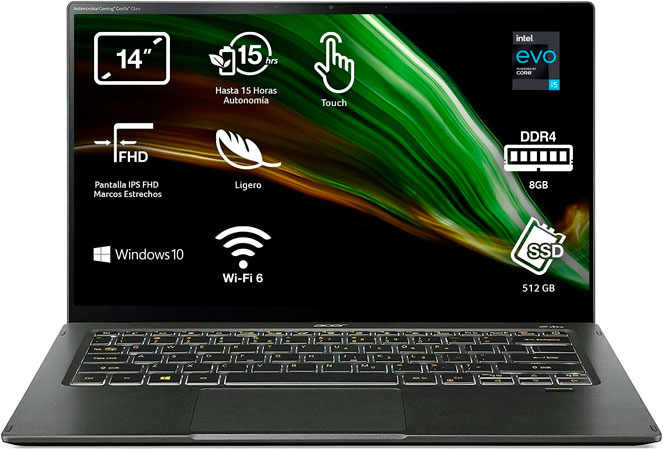 Acer Swift 5 Las mejores laptops baratas para diseño gráfico