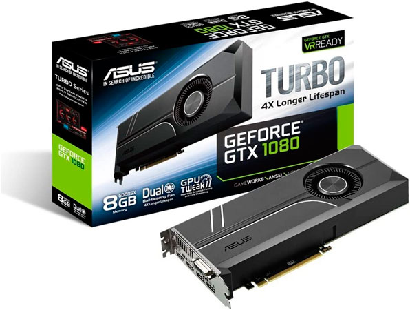 Asus GeForce Turbo GTX 1080 Las mejores tarjetas graficas