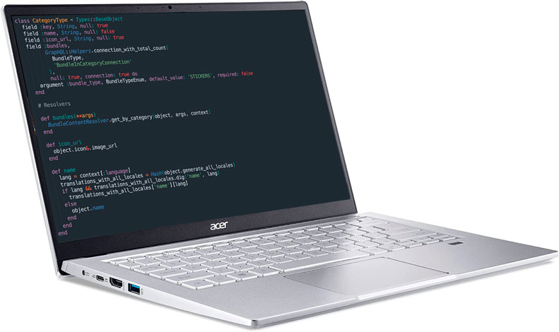 Acer Swift 3 Los mejores portátiles para programar