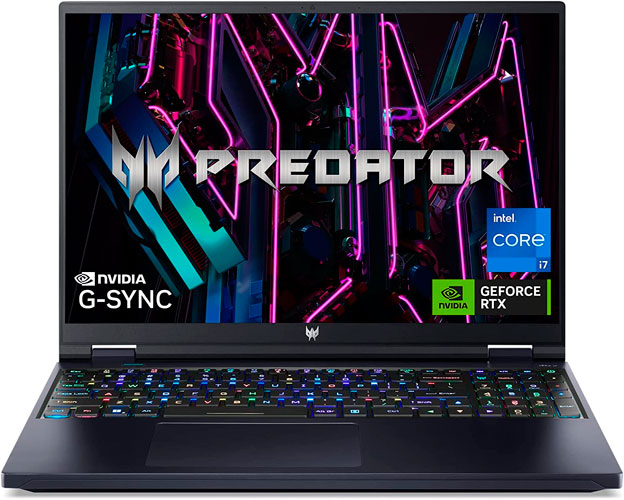 Acer Predator Helios 16 Las mejores laptops Core i7 gen 13