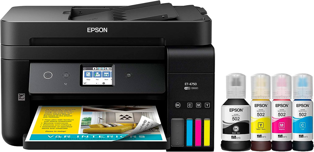 EPSON WorkForce ET-4750 EcoTank Las mejores impresoras para empresas pequeñas