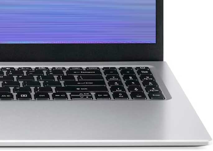 Laptop con teclado numérico