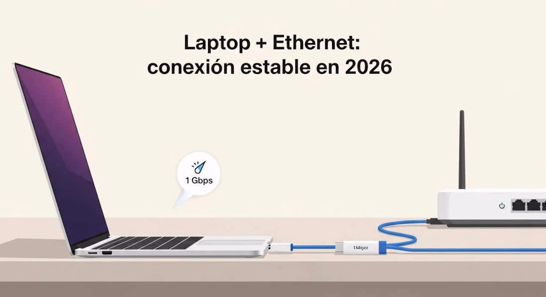 Cómo conectar tu laptop a internet por cable Ethernet