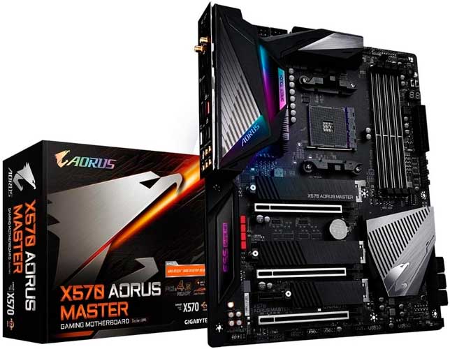 GIGABYTE X570 AORUS Master. Mejores Placas Base para Ryzen 9 5900X.