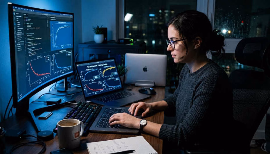 Las mejores laptops para Machine Learning en 2026 sobre escritorio profesional