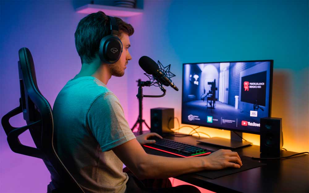 Streamer haciendo una transmisión