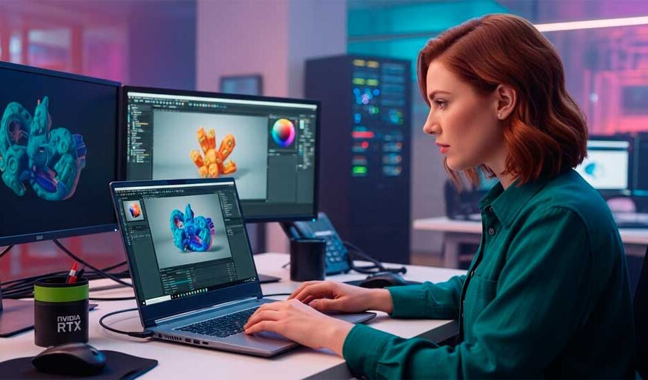 Usos profesionales de las laptops RTX