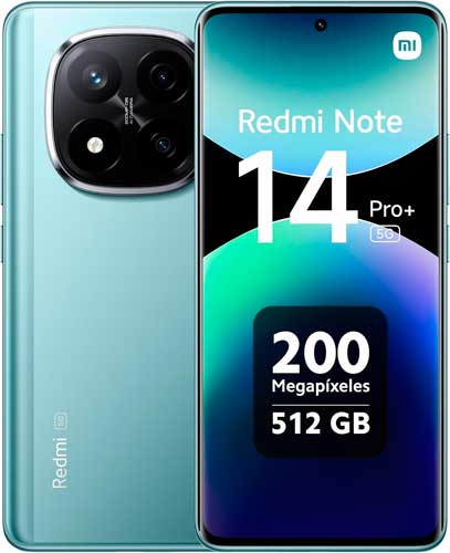 Redmi Note 14 Pro+ 5G Xiaomi Redmi Note 14 Pro+ 5G. Los mejores móviles Xiaomi baratos y buenos.