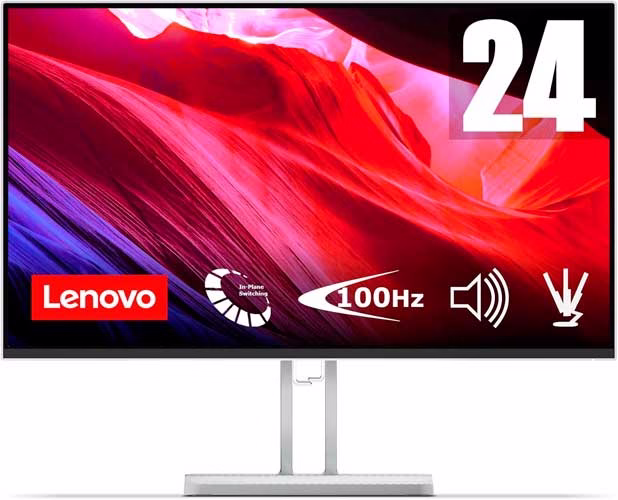 Monitor Lenovo 24" IPS, 1920 x 1080 px