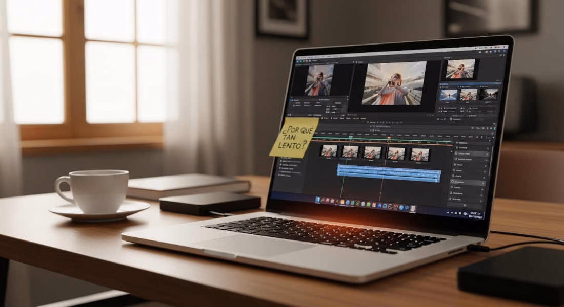 Laptop para editar video trabajando desde casa