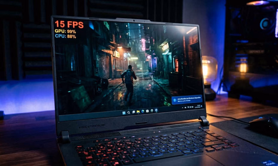 Juego ejecutándose lento en laptop después de actualizar Windows con FPS bajos visibles