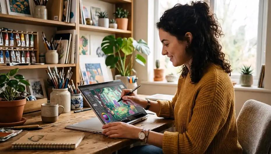 Laptops para dibujo digital: laptop 2 en 1 con stylus
