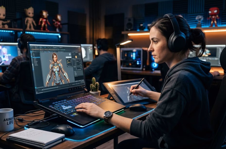 Mejores laptops para animacion: laptop potente para animación digital 3D y 2D