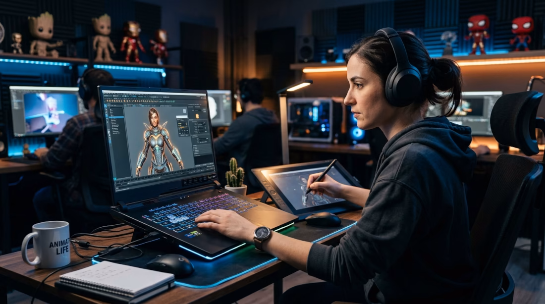 Mejores laptops para animacion: laptop potente para animación digital 3D y 2D