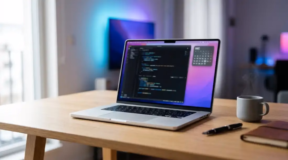 Laptop moderna sobre escritorio, guía de compra para Cyber Monday 2026