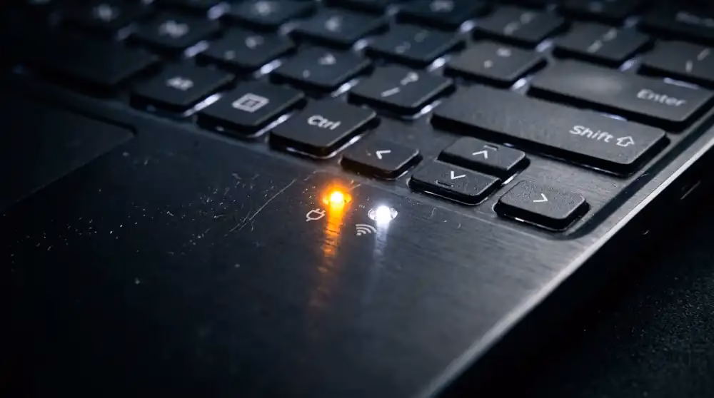 Código LED parpadeante indicando falla de encendido