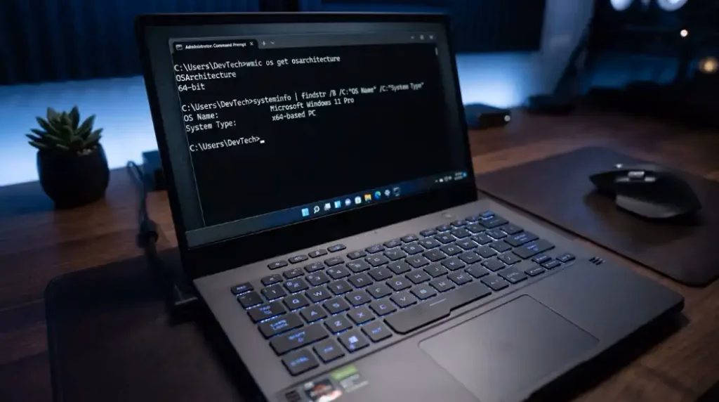 comando en símbolo del sistema para saber 32 o 64 bits
