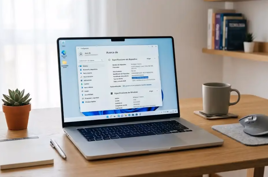 laptop mostrando cómo verificar si es de 32 o 64 bits