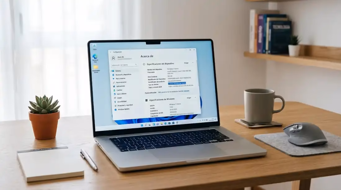 laptop mostrando cómo verificar si es de 32 o 64 bits